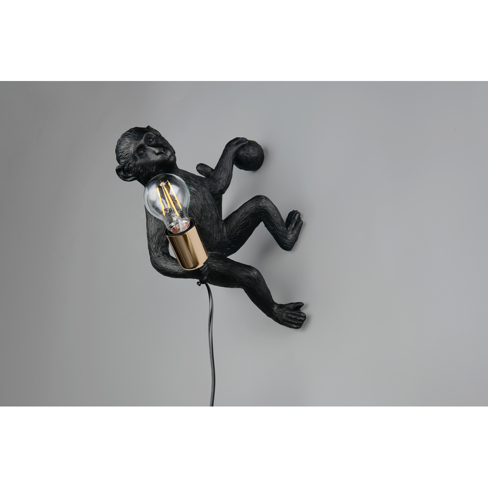 TRIO Louy Black and Gold Wall Light Image 5