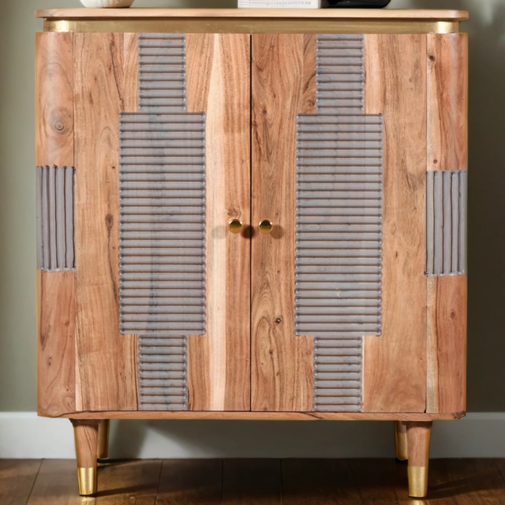 Brooklyn Wilton 2 Door Acacia Wood Sideboard Image 1