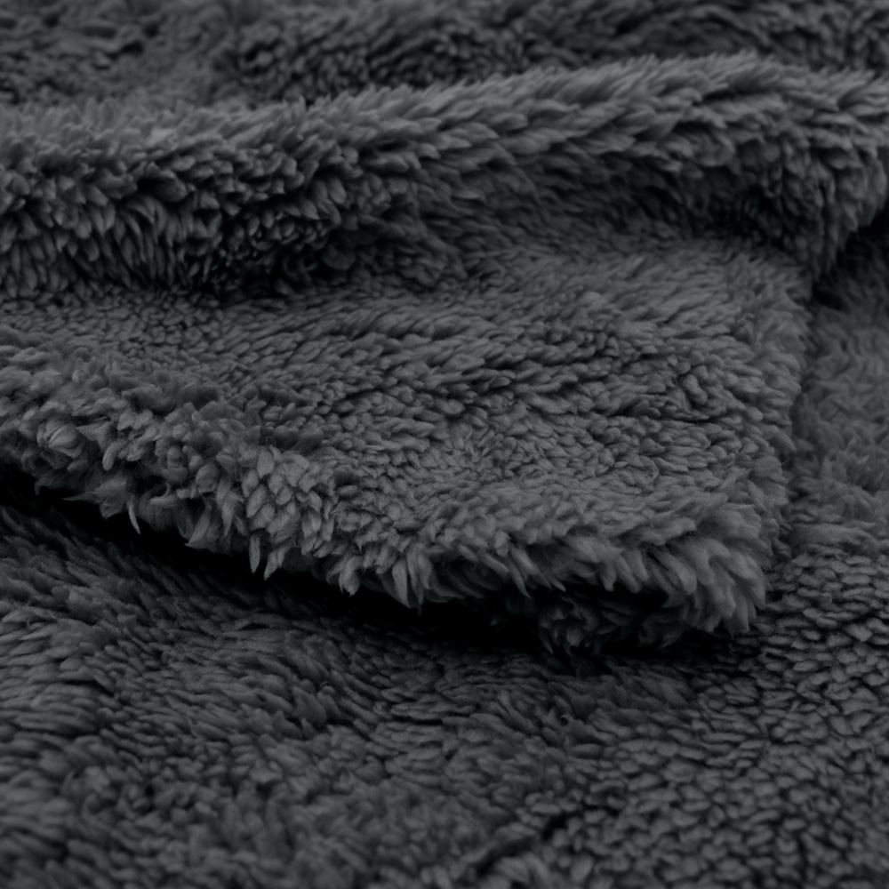 Velosso Single Charcoal Teddy Fleece Duvet Set Image 3