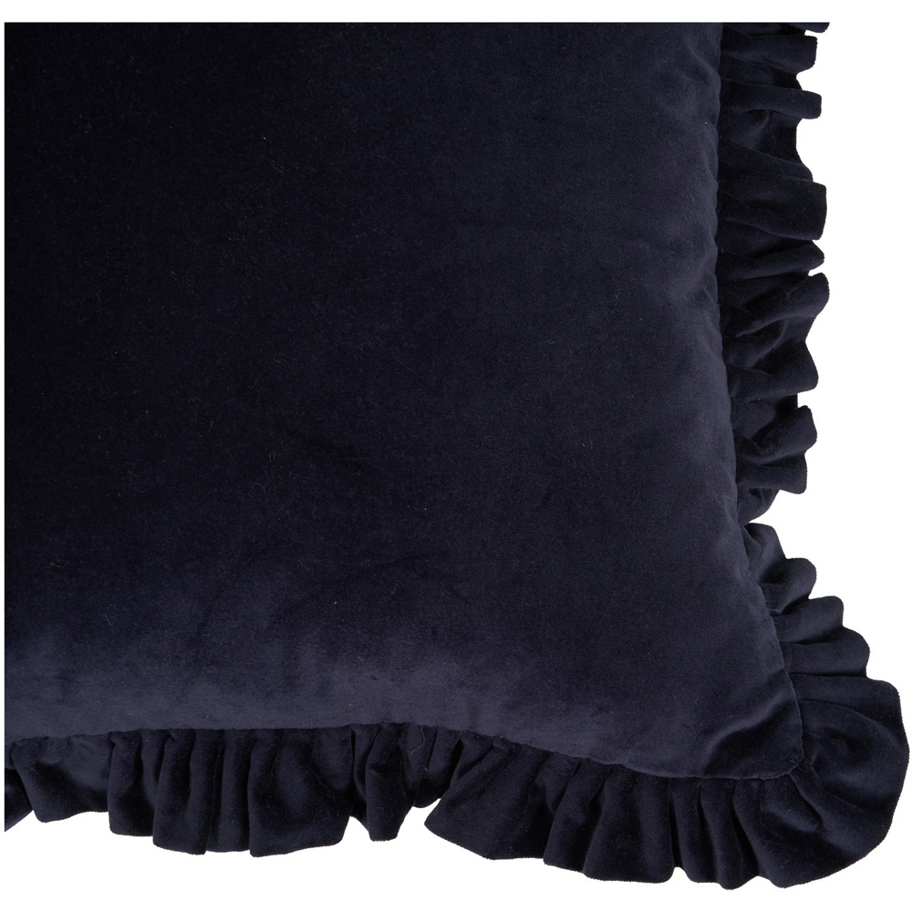 Raphael Ruffled Edge Cushion Navy Image 7