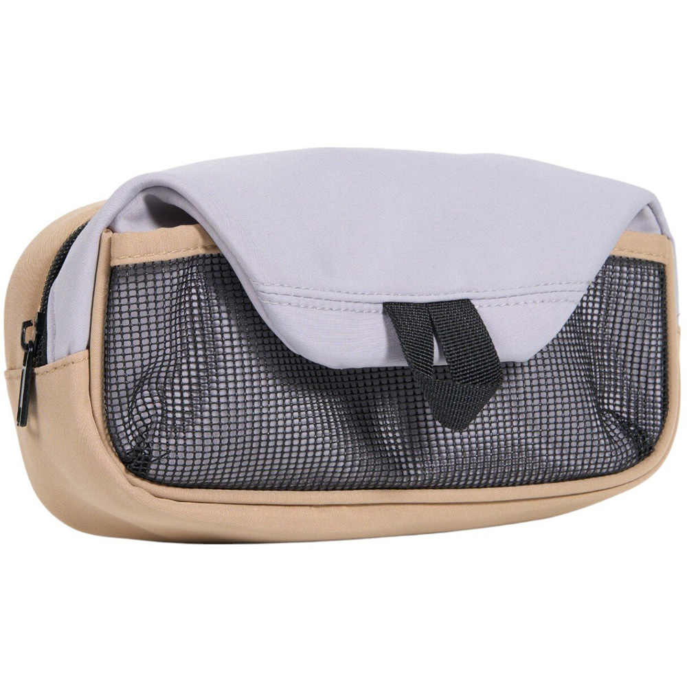 Stylish Pencil Case with Mesh Pocket - Green or Beige Image 7