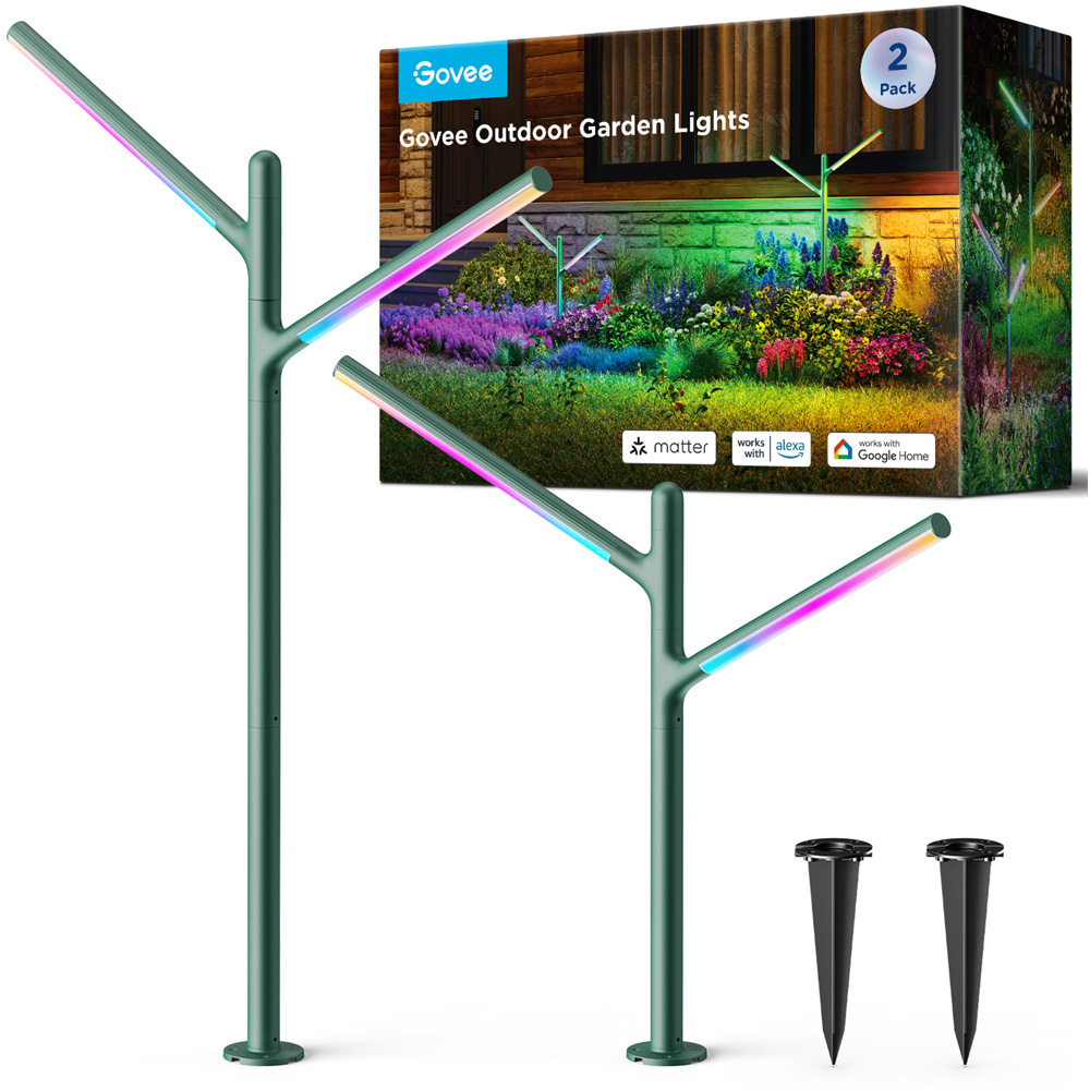 Govee RGBICWW LED Smart Garden Stake Light 2 Pack Image 3