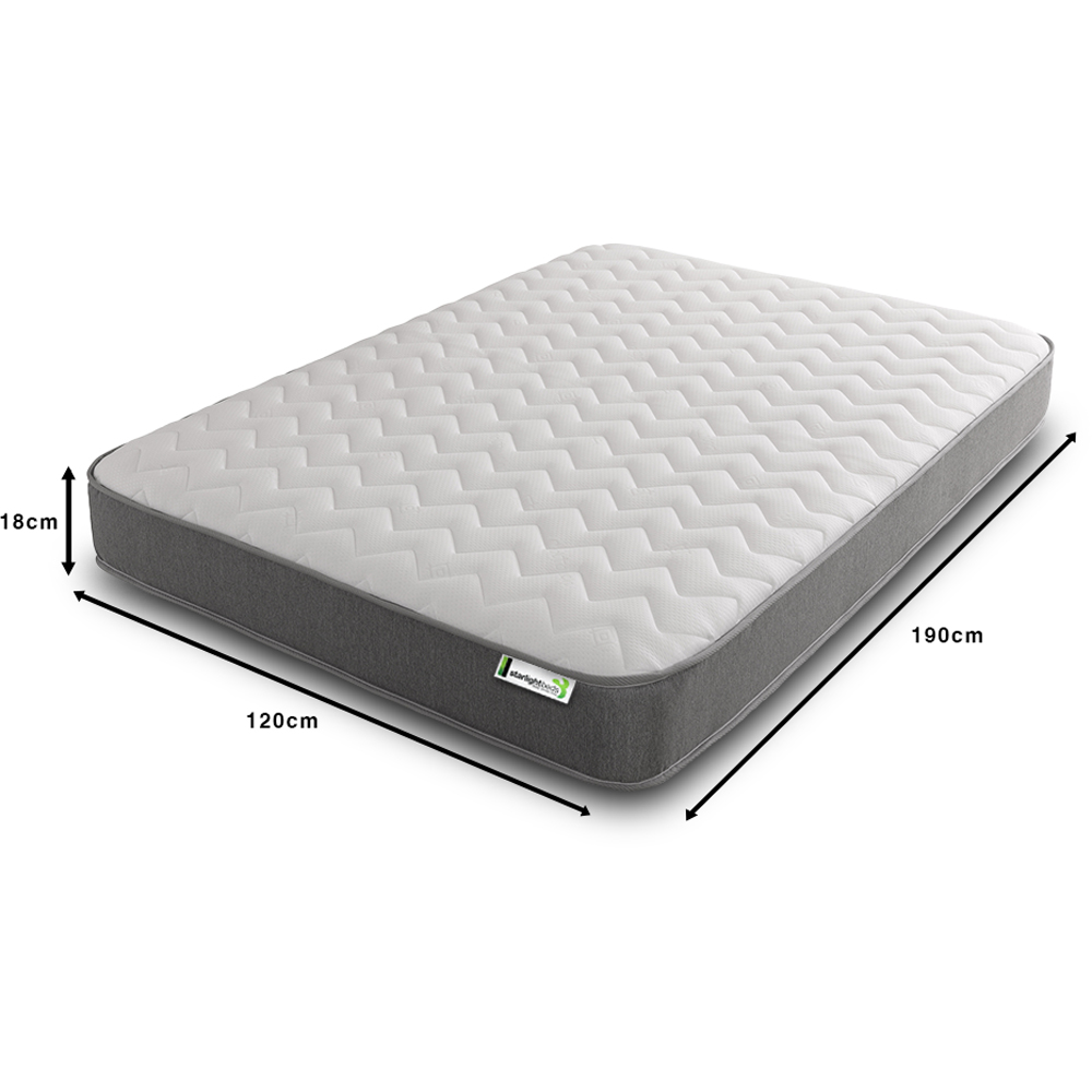 Starlight Beds Small Double Grey Zig Zag Hybrid Memory Foam and Spring Mattress Image 6