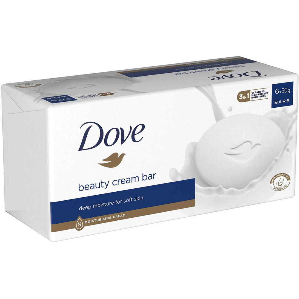 Dove Original Deep Moisture Beauty Cream Bar 6 x 90g 4 Pack Image 2