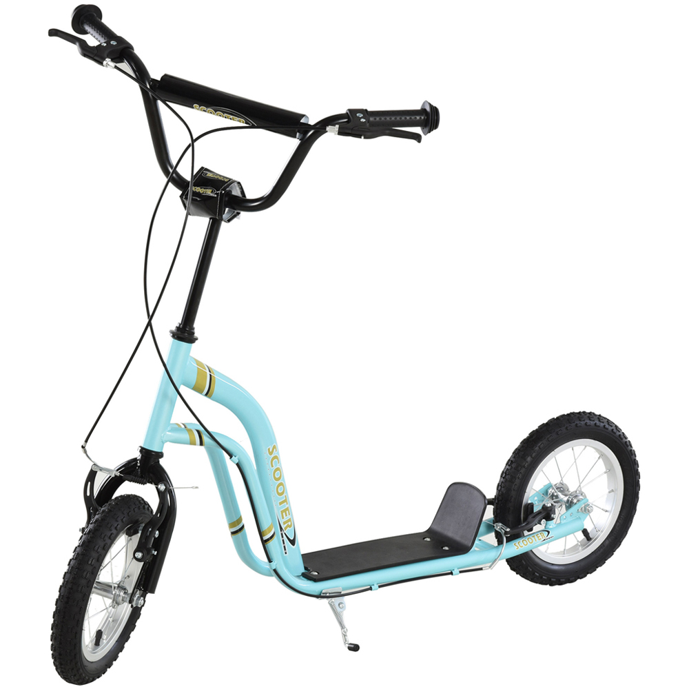 Tommy Toys Kids Blue Rubber Wheel Stunt Scooter 12 Inch Image 1