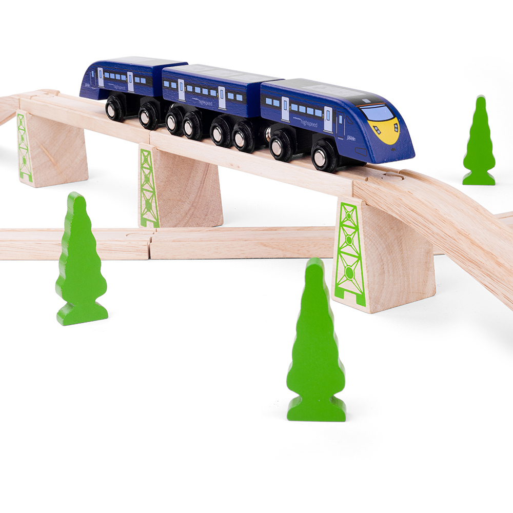 Bigjigs Rail Kids Wooden Replica High Speed 1 Train Image 5