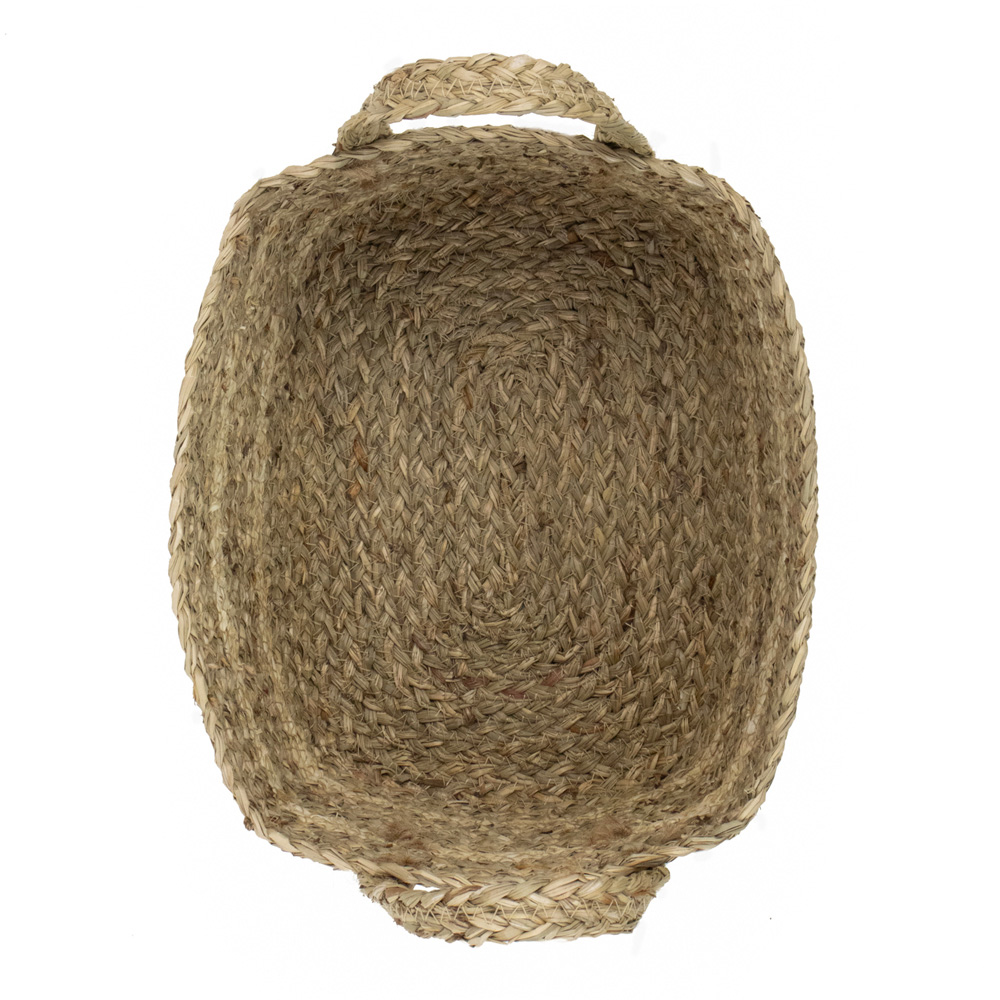 JVL Palma Large Maize Natural Rectangular Storage Basket with Handle Image 3