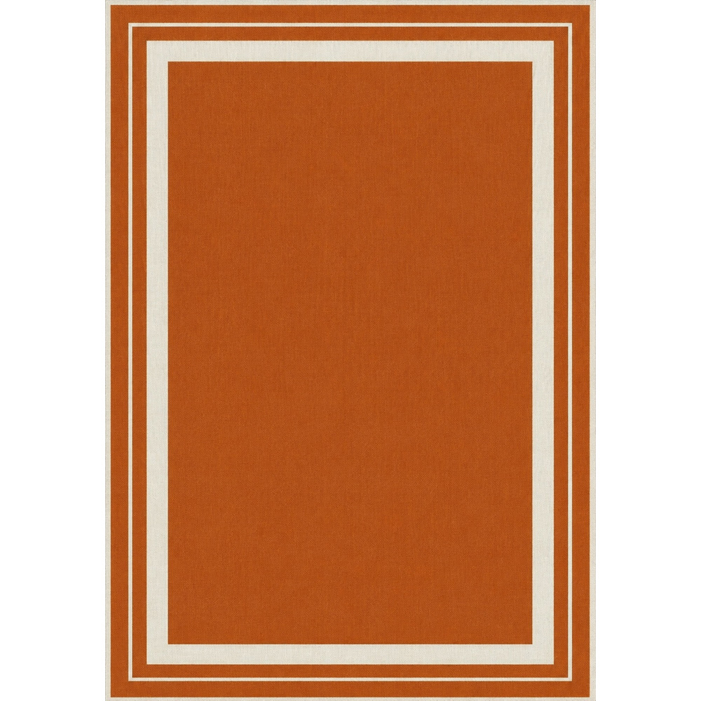 Portland Rugstyle Terracotta Border Rug 80 x 150cm Image 2