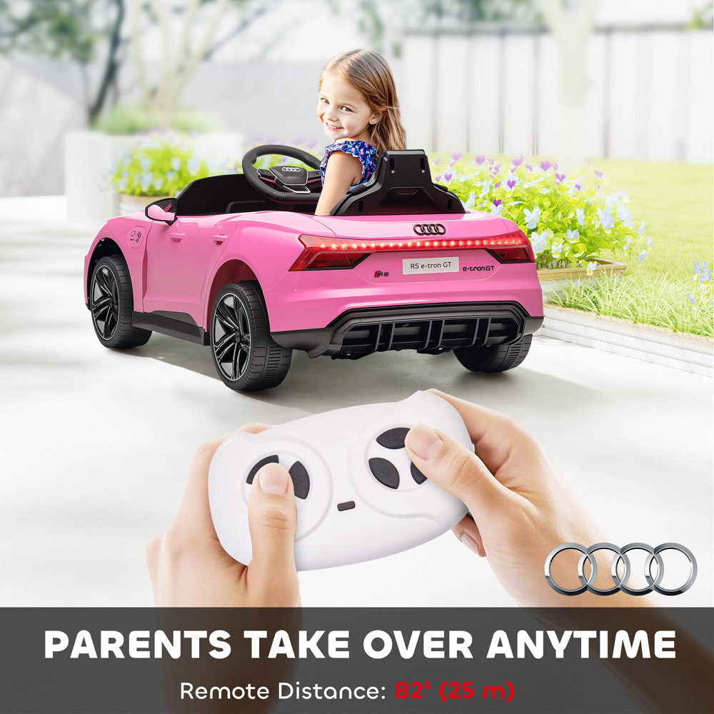 Tommy Toys Pink Licensed Audi RS e-tron GT Kids Electric Ride On Car with Remote 12V Image 5