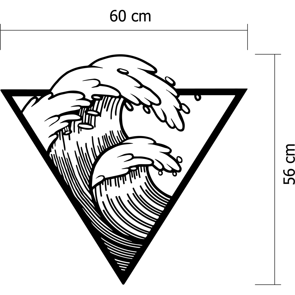 Decortie Black Minimalist Metal Modern Sea Theme Wall Art Image 4