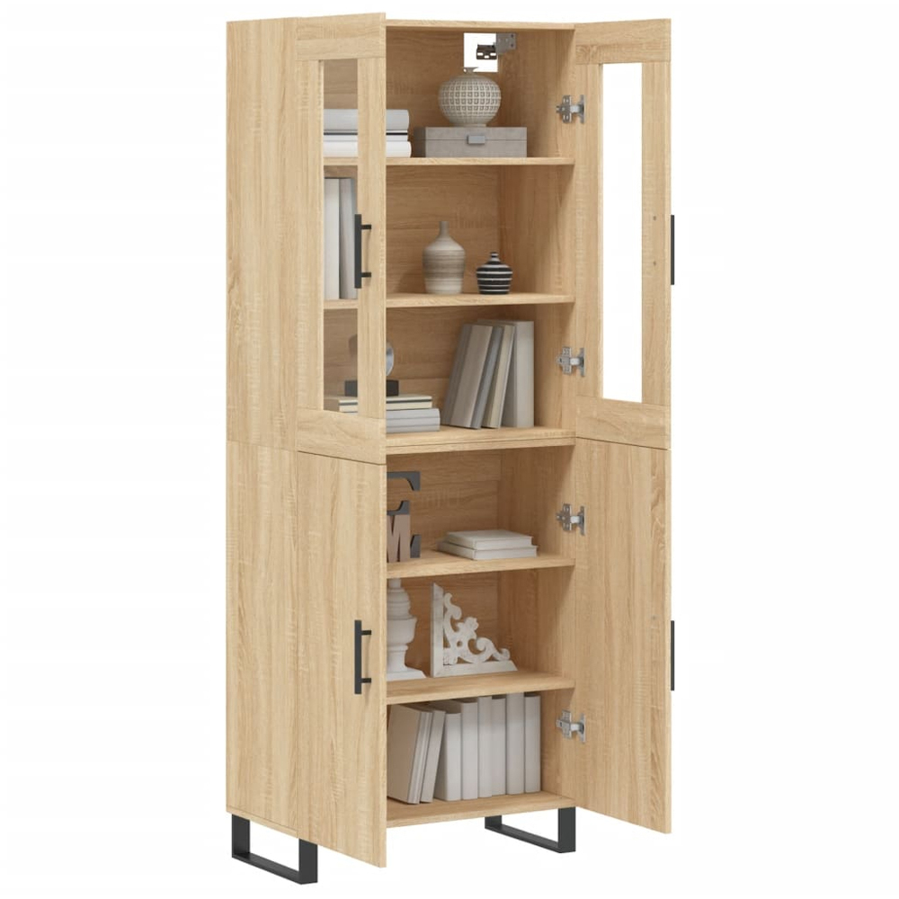 vidaXL 4 Door Sonoma Oak Highboard Image 3