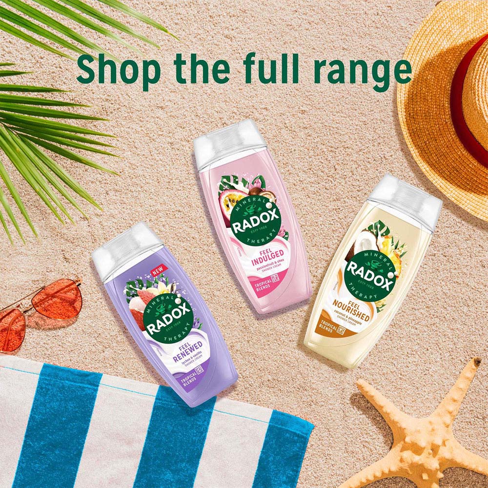 Radox Mineral Therapy Feel Indulged Passionfruit and Shea Moisturising Shower Cream 225ml 6 Pack Image 6