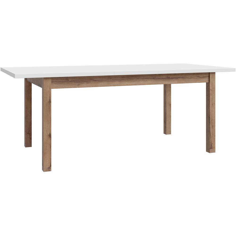 Florence Wensley 8 Seater Dining Table Light Grey and Oak Image 4