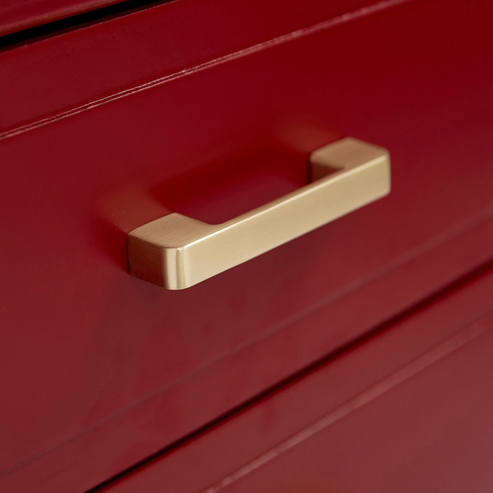Palazzi 2 Drawers Red Bedside Table Image 6