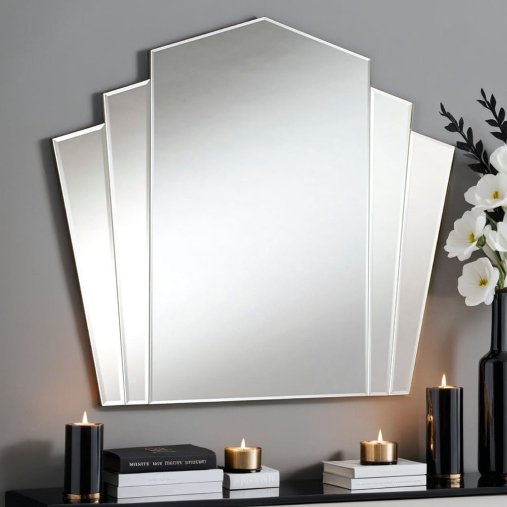 Yearn Art Deco Fan Matle Mirror 80 x 91cm Image 2