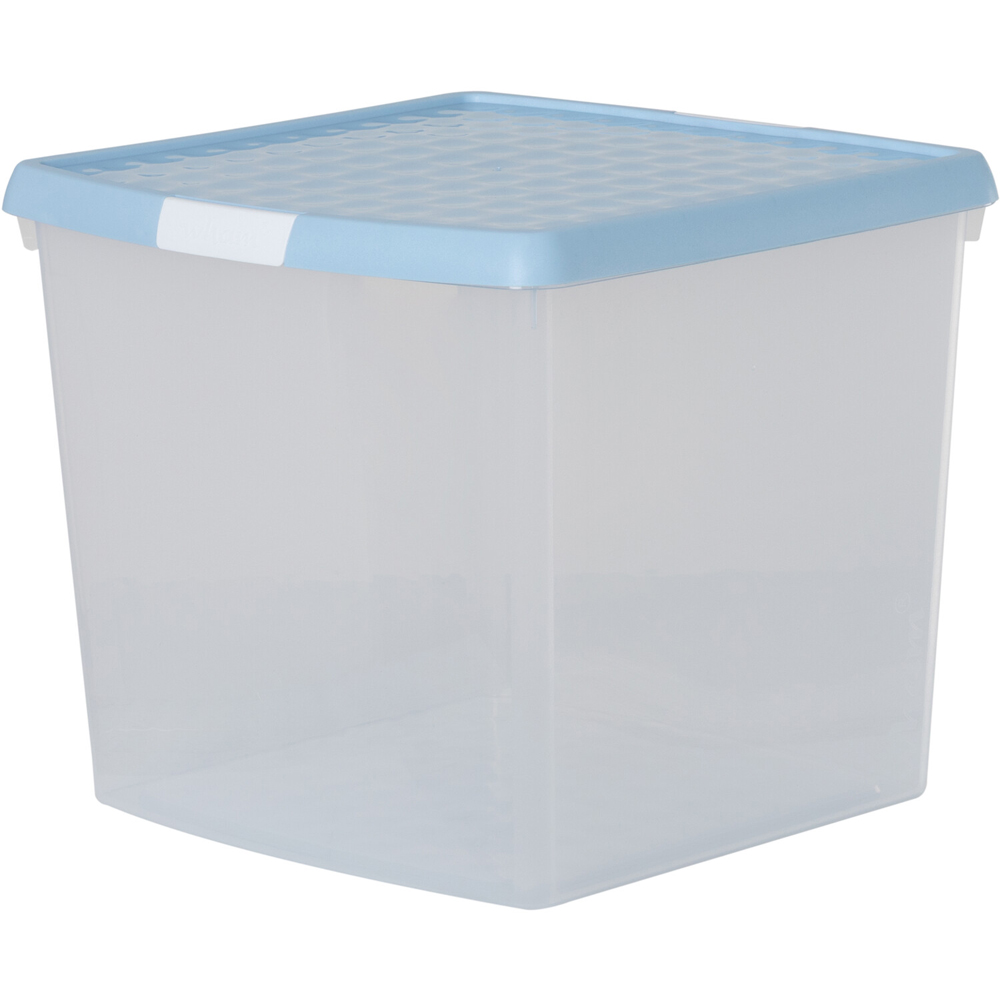 Wham Clear Storage Box with Clip Lid Sky Blue Image 1
