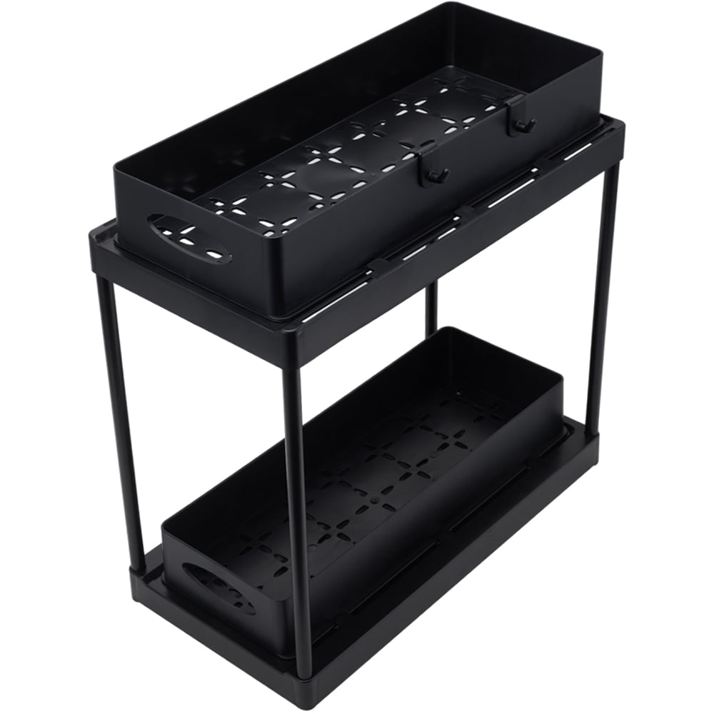 Living and Home 2 Tier Under Sink Pull Out Storage Baskets Image 1