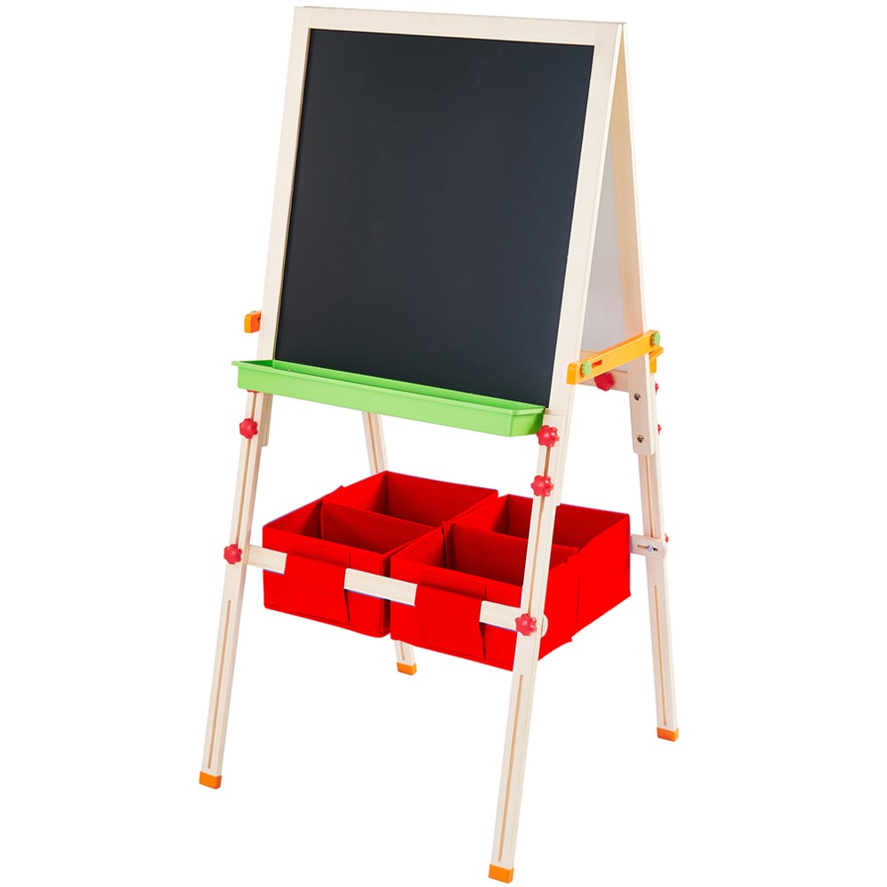 Teamson Kids Little Artist Vangogh Red Wooden Double Sided Art Easel Image 1