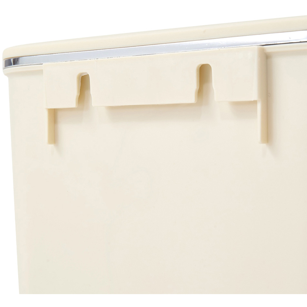 Living and Home Cream Hanging Waste Bin with Lid 7L Image 6