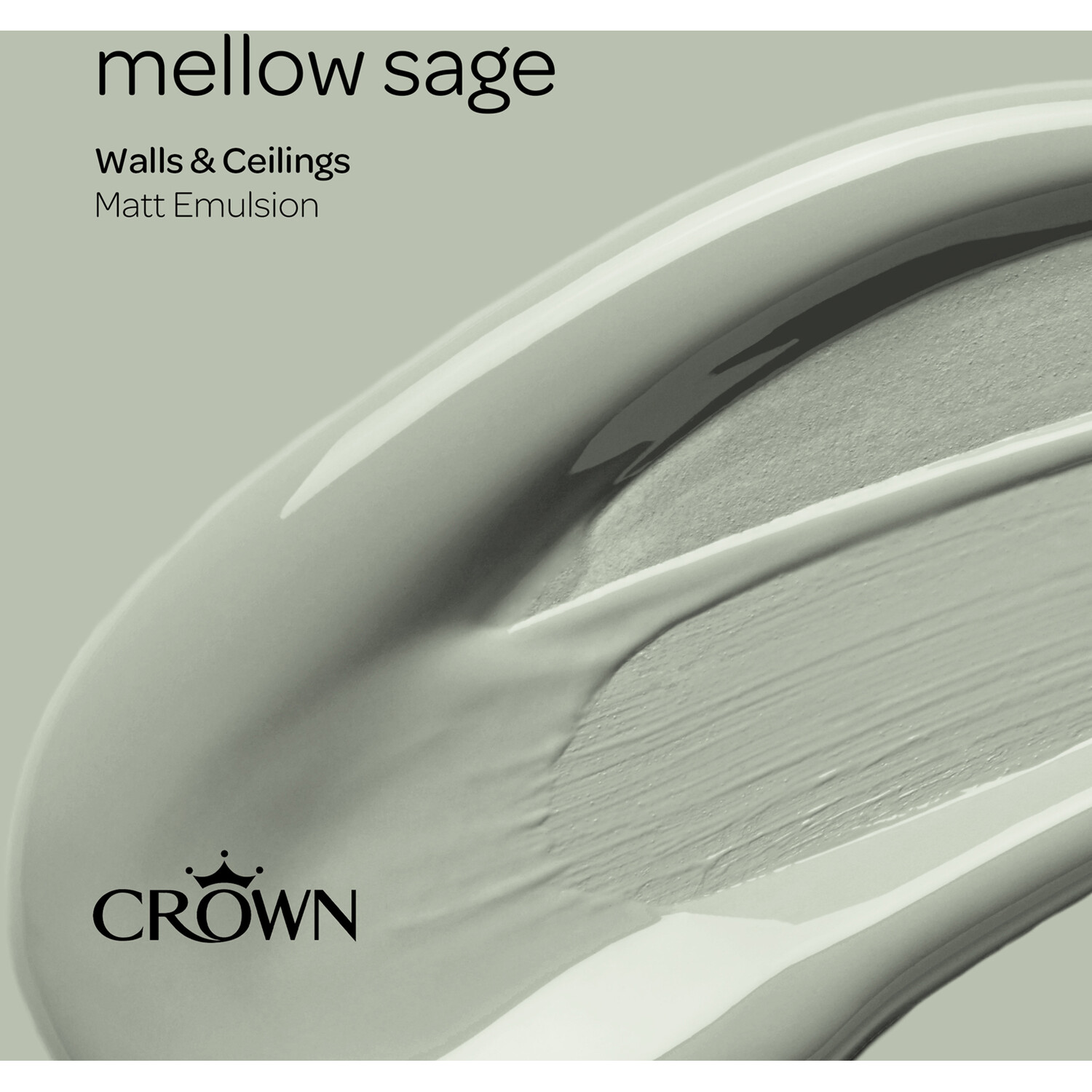 Crown Wall & Ceilings Mellow Sage Matt Emulsion Paint 2.5L Image 5