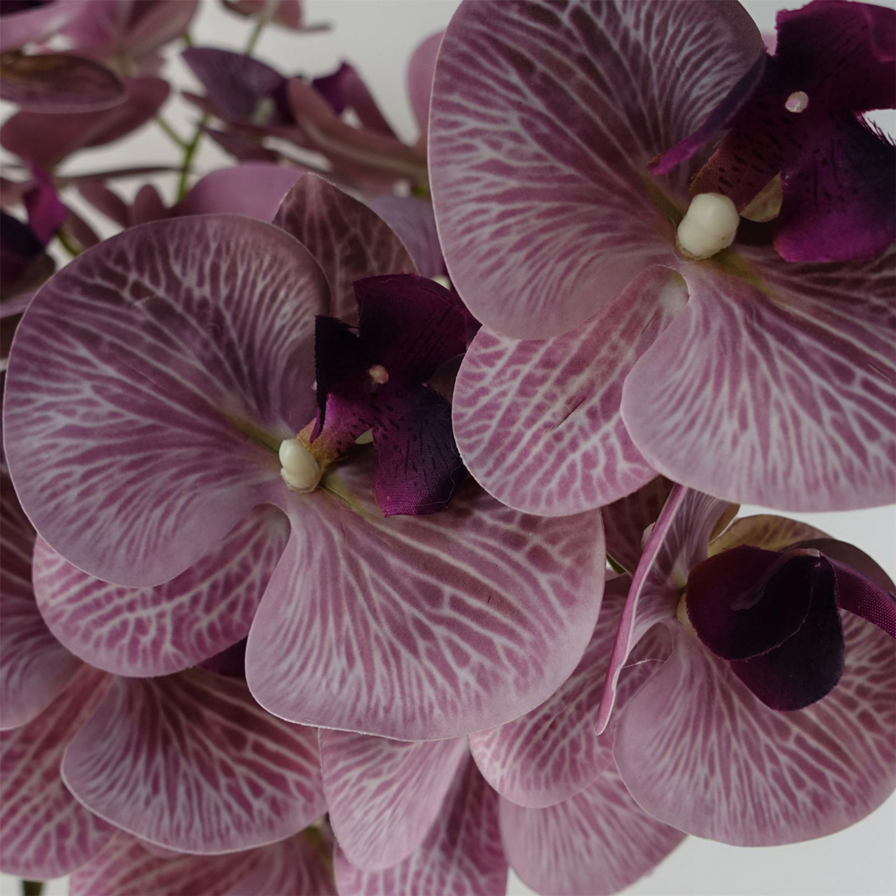 Leaf Phalaenopsis Orchid Purple Single Stem Artificial Flower 3.3ft 6 Pack Image 7
