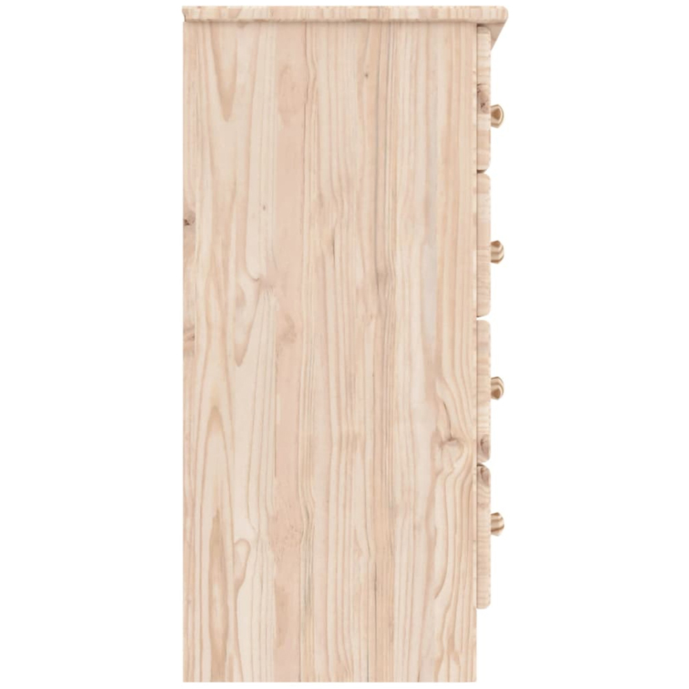 vidaXL Alta 5 Drawer Natural Solid Pine Wood Chest of Drawers Image 5