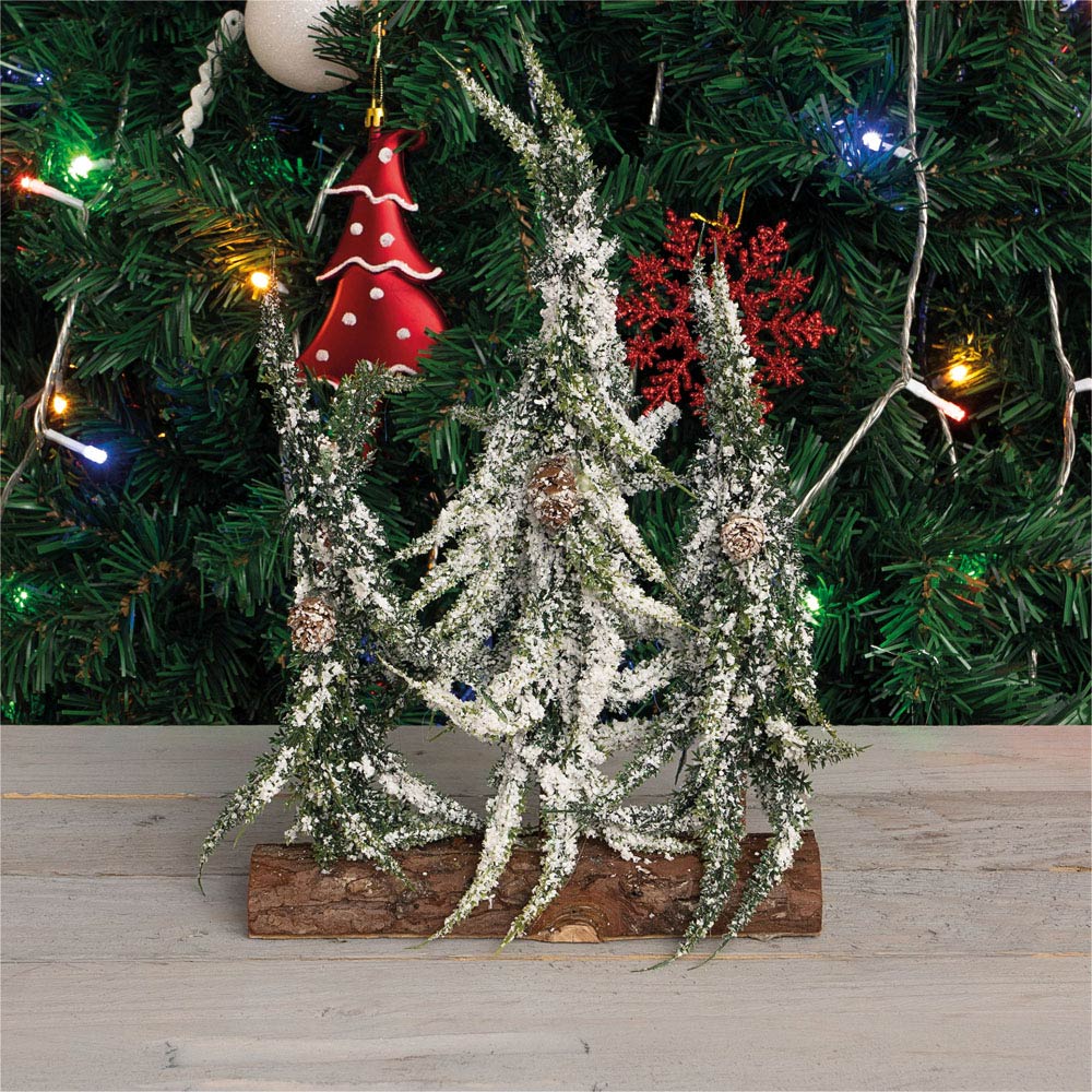 St Helens 26.5cm Snow Topped Mini Christmas Tree Display Image 3