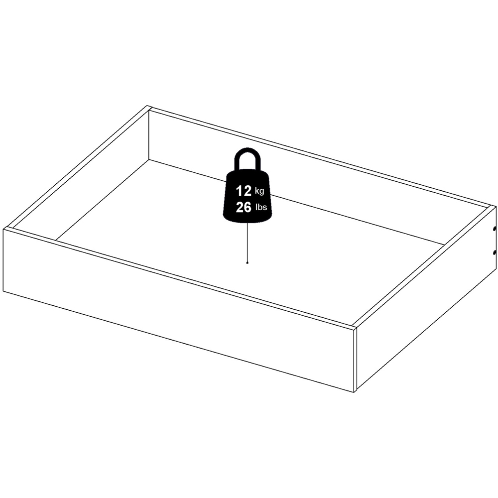 Florence White High Gloss Underbed Drawer Set of 2 Image 8