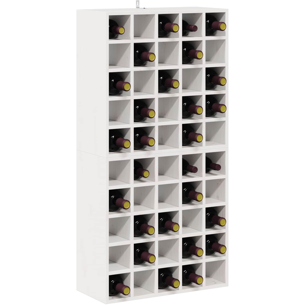 vidaXL 25 Bottle White Freestanding Wine Rack Set of 2 Image 5