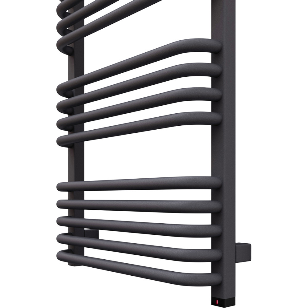 Terma Alex One 2728BTU Modern Grey Electric Towel Rail 1580 x 500mm Image 3