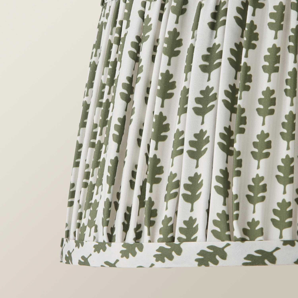 ValueLights Grange Green Floral Pleated Small Pendant Shade Image 4