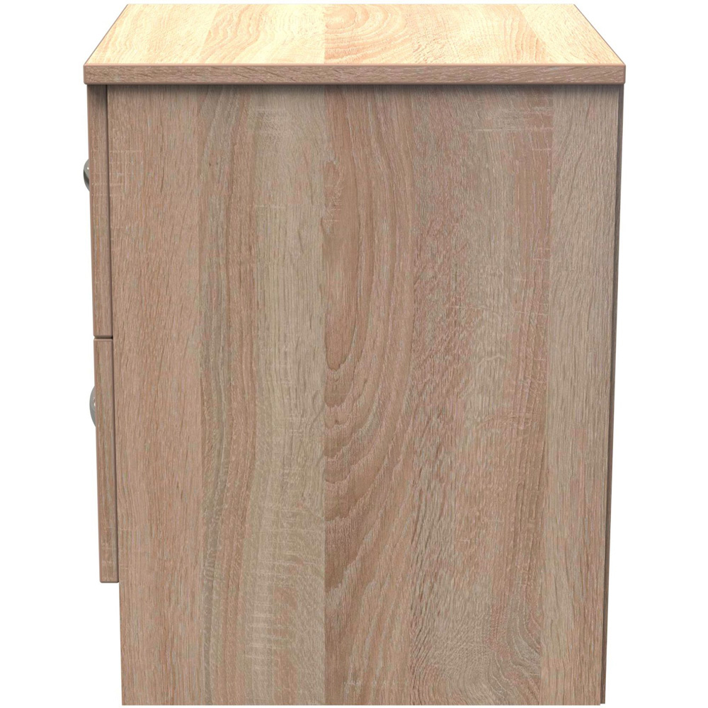 Crowndale Avin 2 Drawer Bardolino Oak Bedside Cabinet Image 4