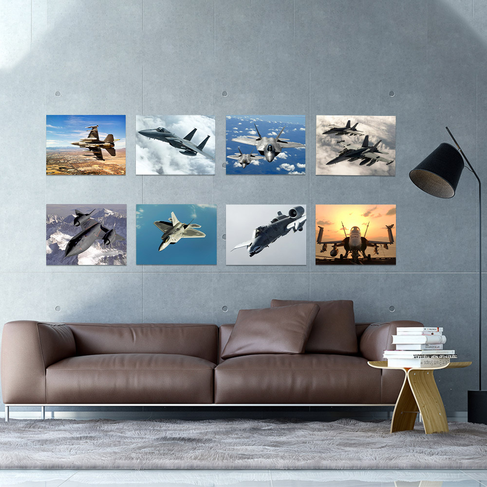 Artery8 Fighter Jets Wall Art Prints 30 x 41cm 8 Pack Image 2