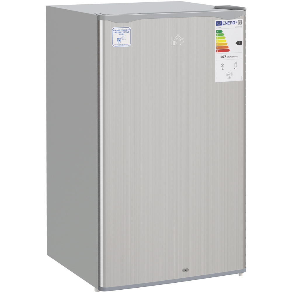 HOMCOM 800-129V73GY Grey 91L Freestanding Under Counter Fridge Image 1