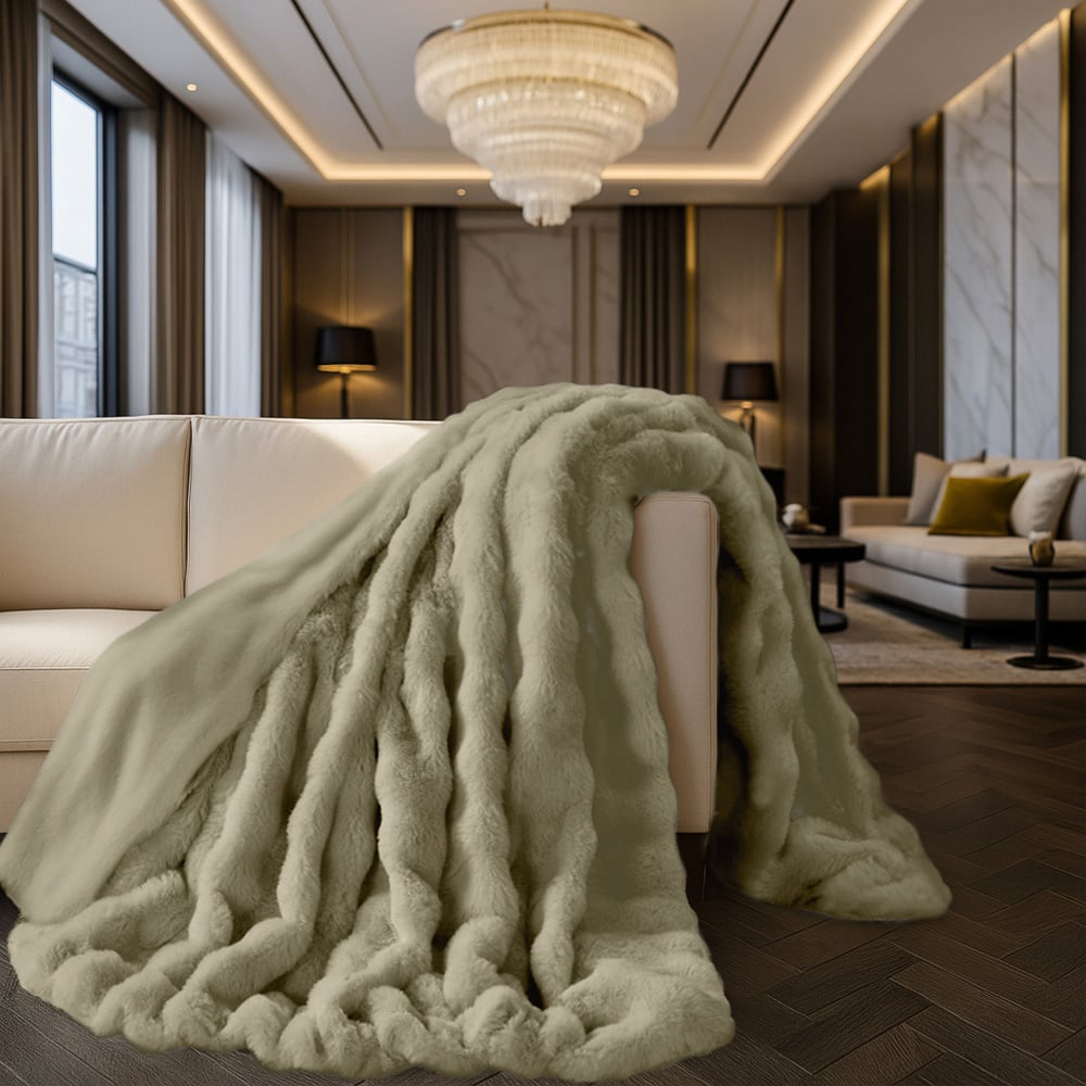 Sweet Dreams Cream Alpine Throw 200 x 240cm Image 2