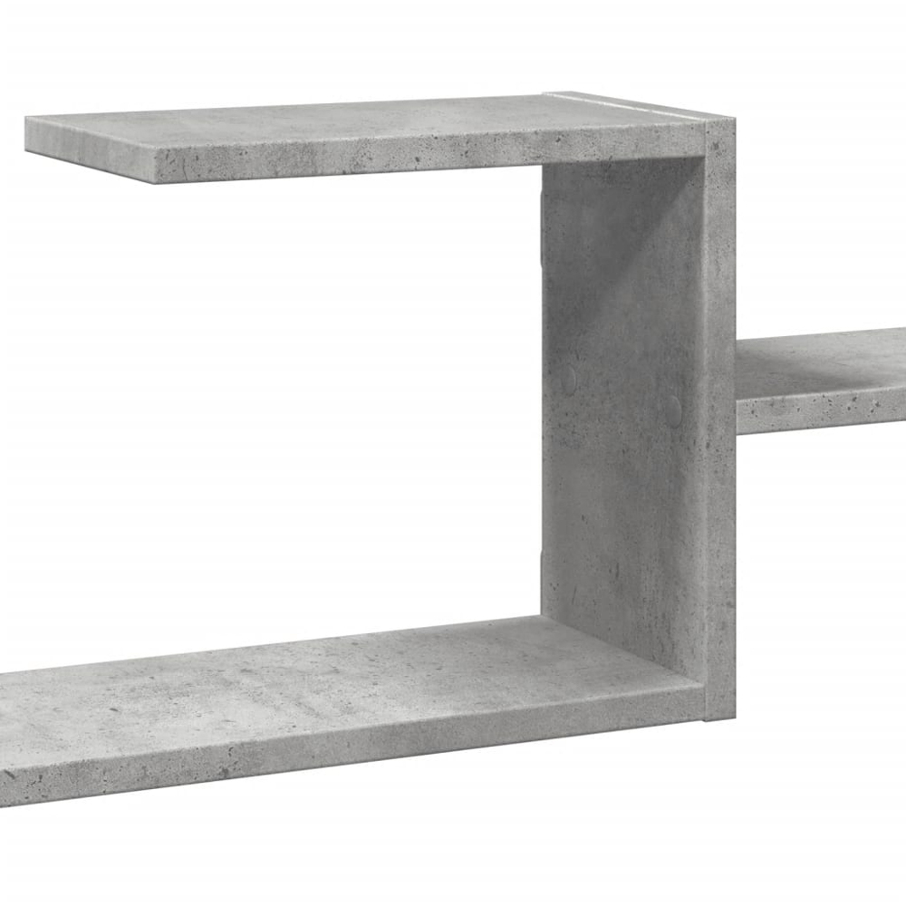 vidaXL 104 x 15 x 49cm Concrete Grey Wall Shelf Image 7