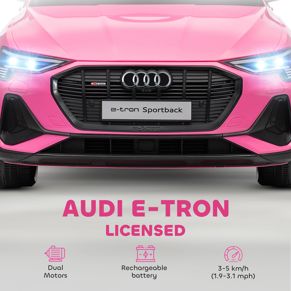 Tommy Toys Audi E-tron Pink Kids Electric Ride On Car 12V Image 8