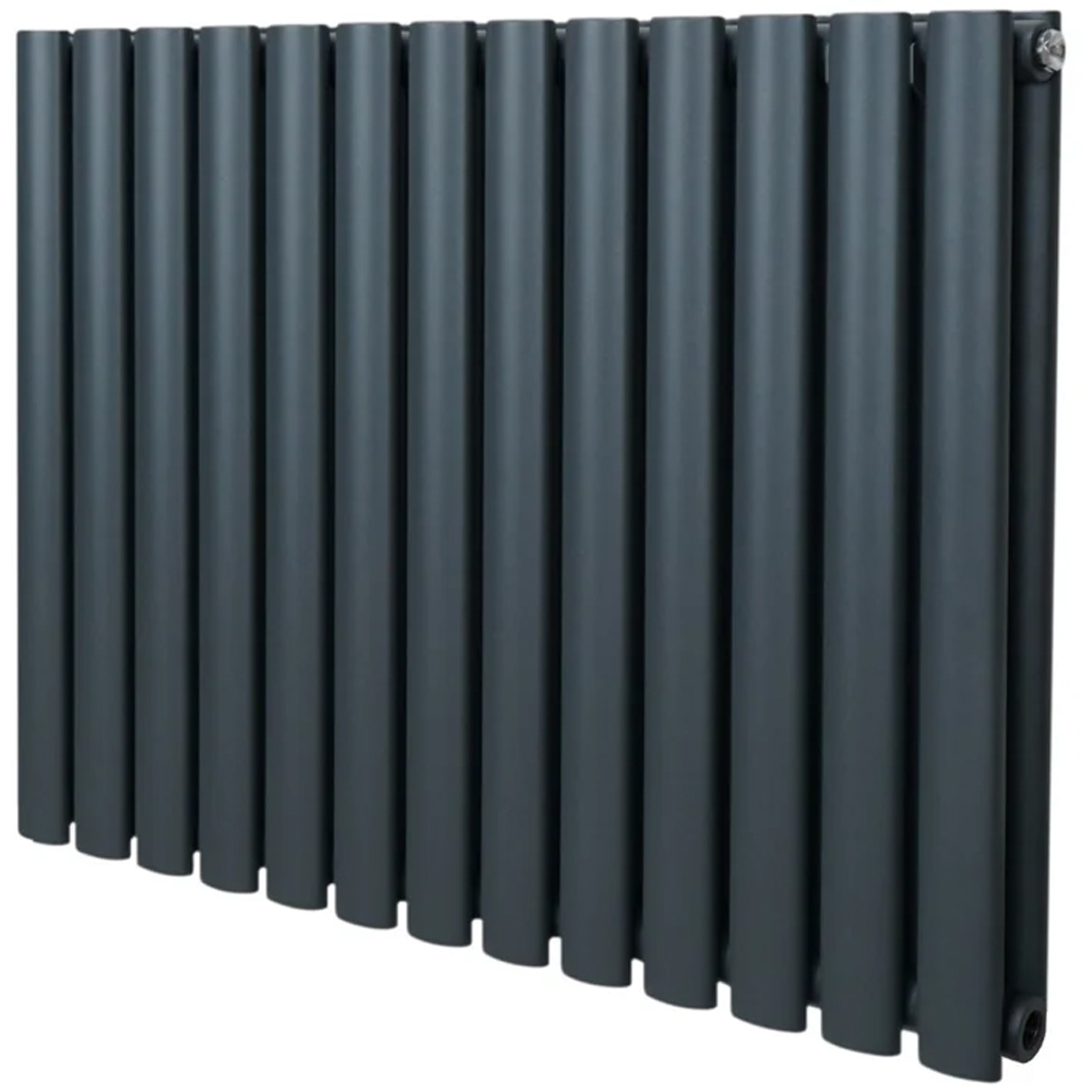 Monster Shop 3489BTU Anthracite Grey Oval Column Radiator 1600 x 780mm Image 3
