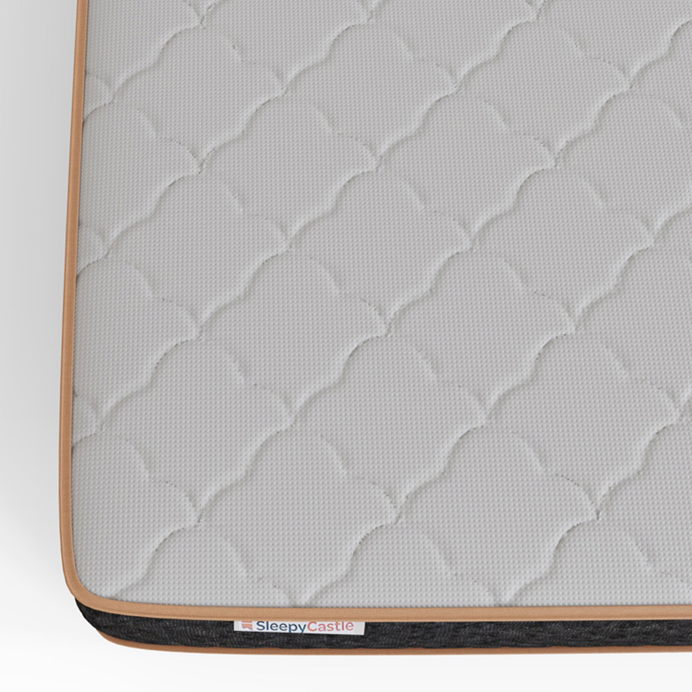 GFW Double Natural Hopsack Fabric End Lift Ottoman Bed with Memory Pocket Spring Mattress Image 6