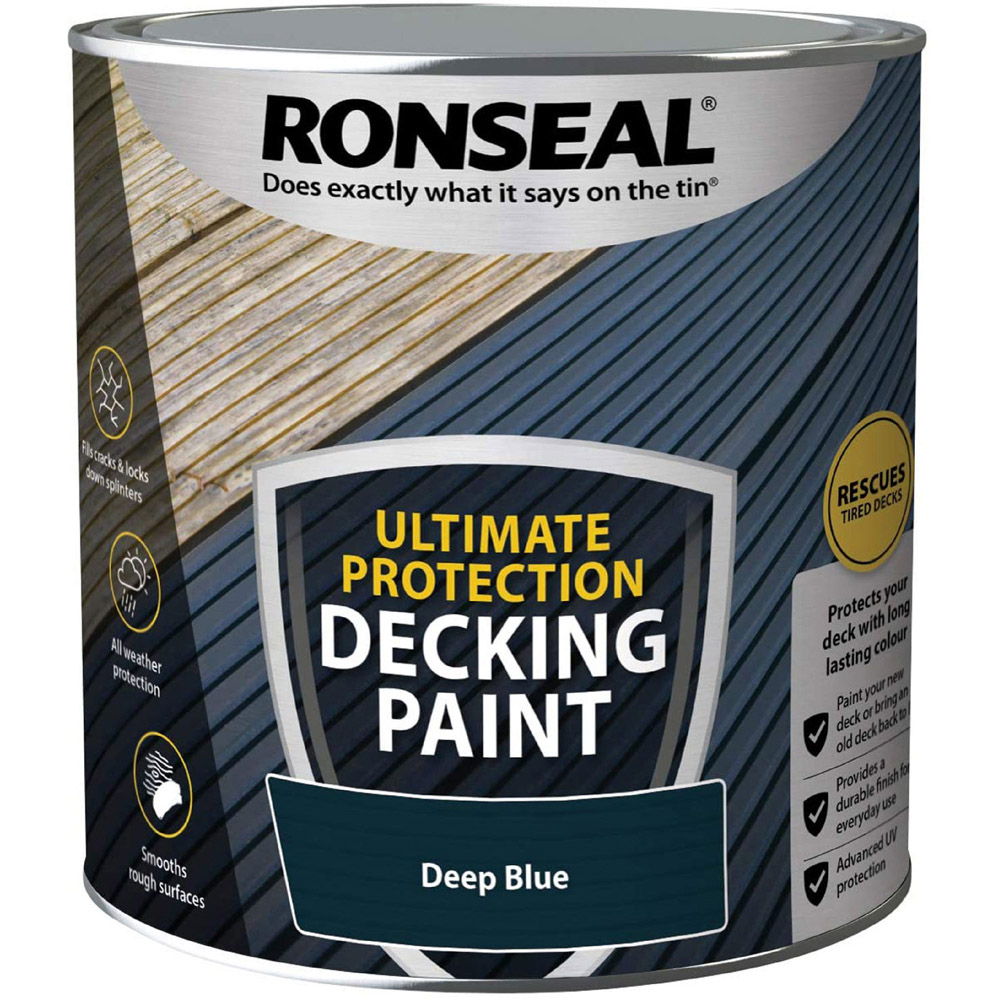 Ronseal Ultimate Protection Deep Blue Decking Paint 2.5L Image 2