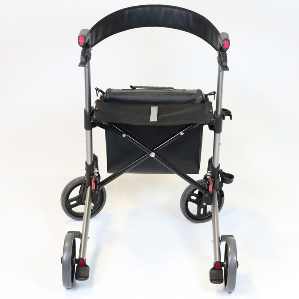 NRS Healthcare Compact Easy Plus Silver 4 Wheel Aluminium Rollator Image 3