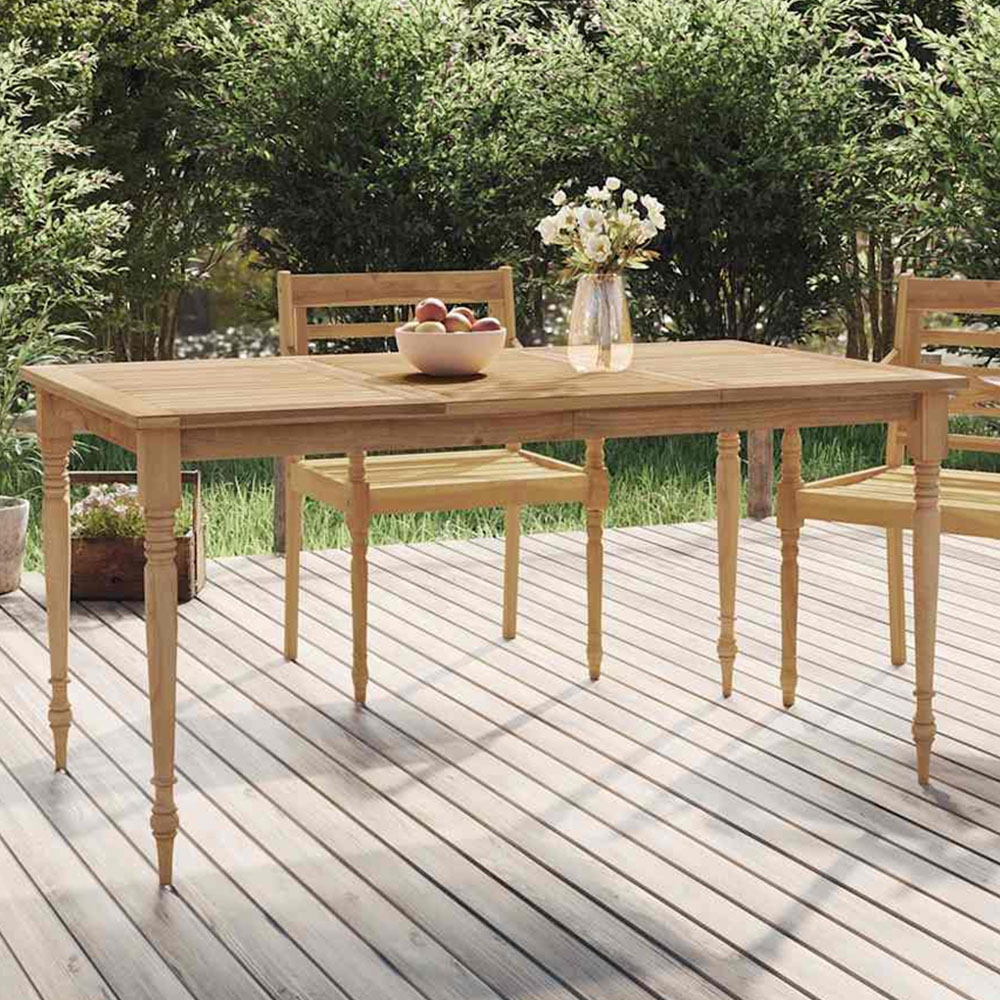 vidaXL Brown Teak Wood Rectangular Foldable Bar Table 105 x 90 x 65cm Image 1
