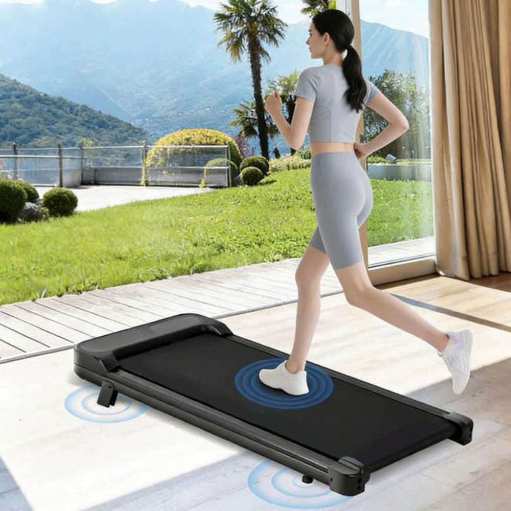 Willowmare Black Portable Treadmill with Remote and LED Display Image 2