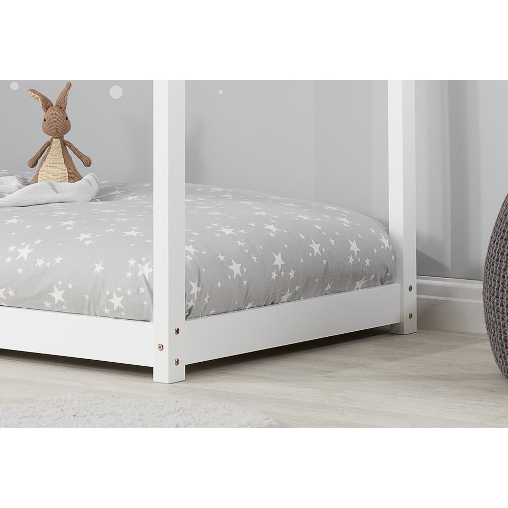 House Single White Bed Frame Image 3