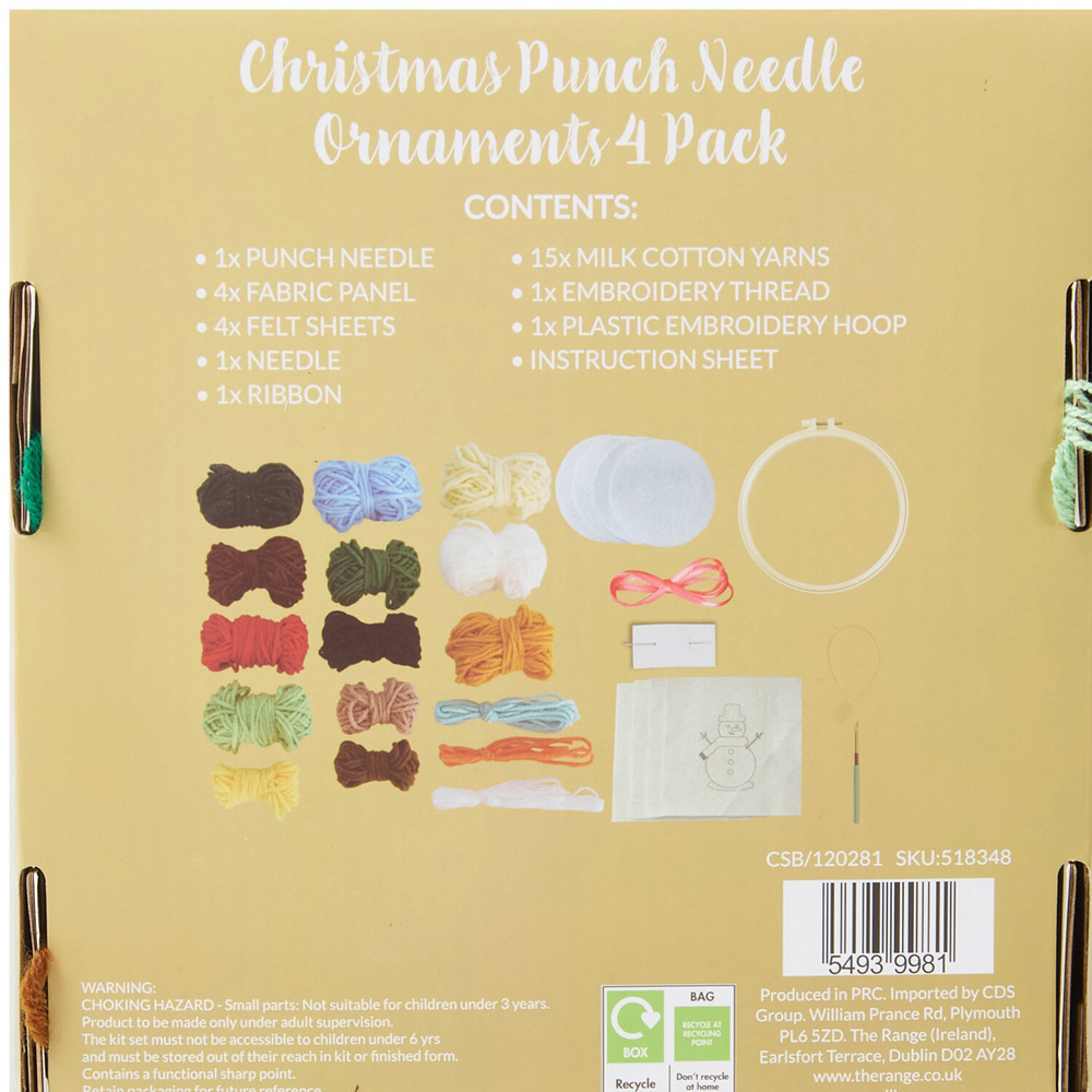 Christmas Punch Needle Ornaments Kit Image 2