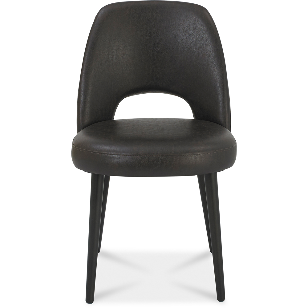 Bentley Designs Set of 2 Peppercorn Old West Vintage Fabric Upholstered Chair Image 3