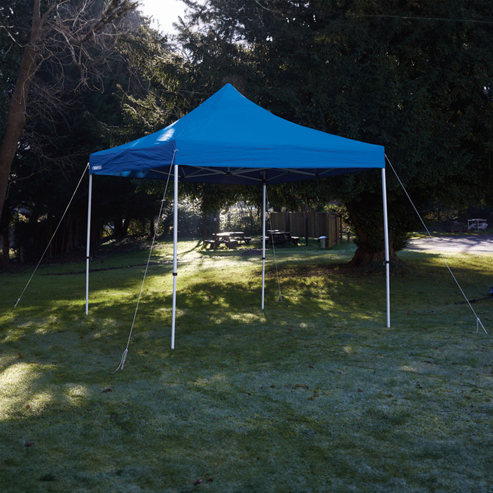 Draper 3 x 3m Blue Steel Foldable Gazebo Image 1