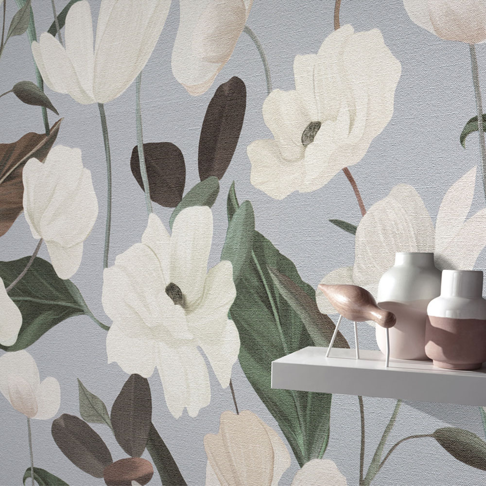 Erismann Fairy Blossom Grey Wallpaper Image 4