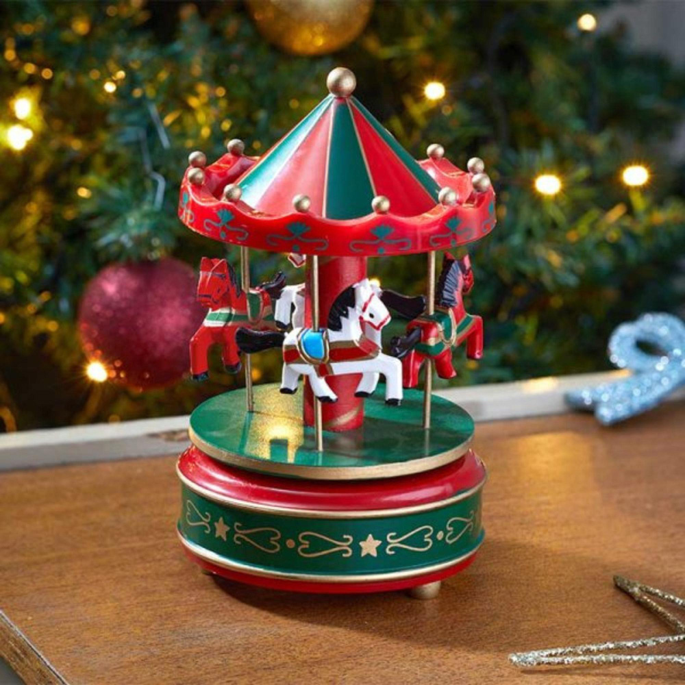 Samuel Alexander Wind Up Musical Carousel Christmas Decoration 18cm Image 4