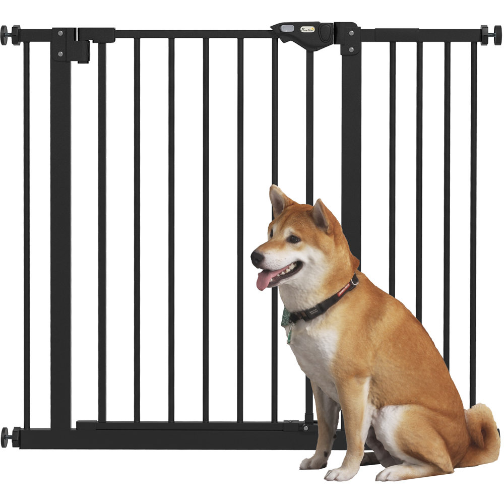 PawHut Black 74-94cm Pet Safety Gate Image 3